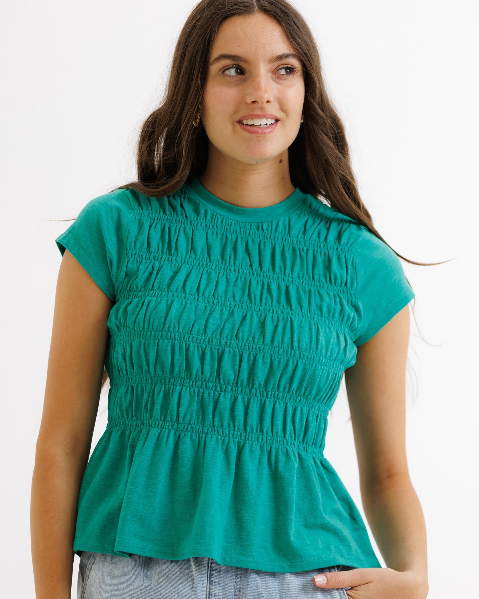 Smocked Tee