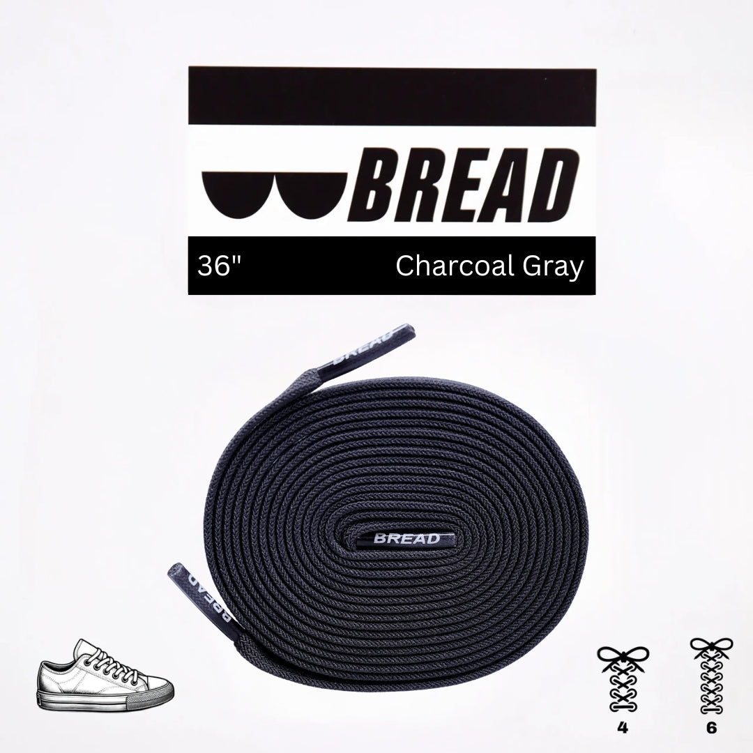 Stretchy Laces—Charcoal Grey