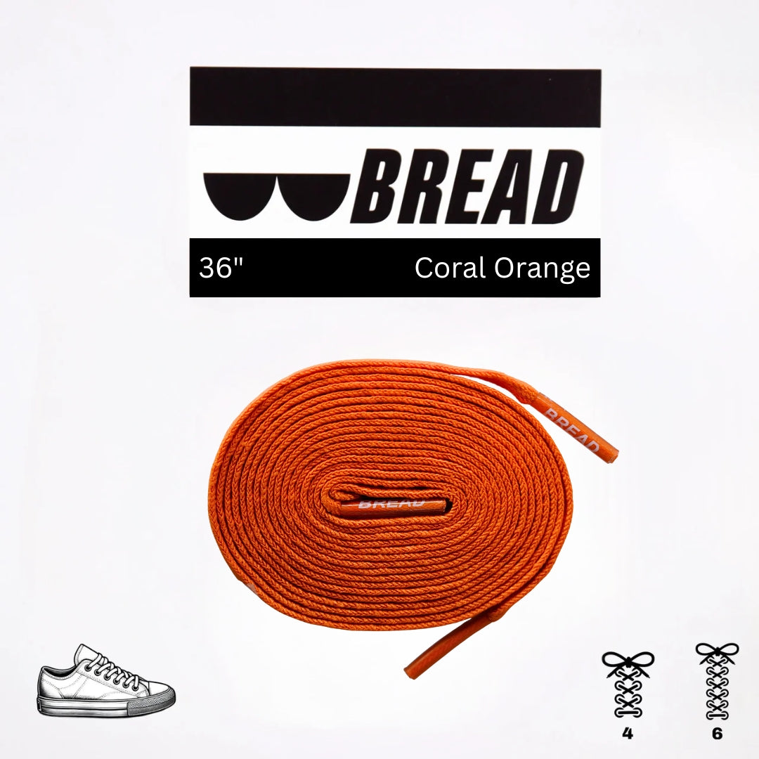 Stretchy Laces—Coral Orange