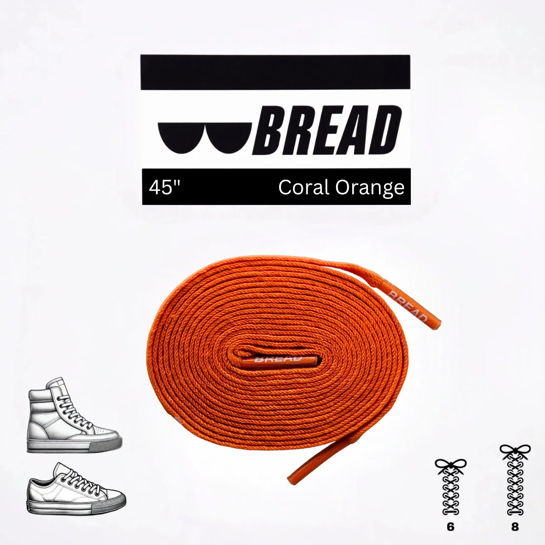 Stretchy Laces—Coral Orange