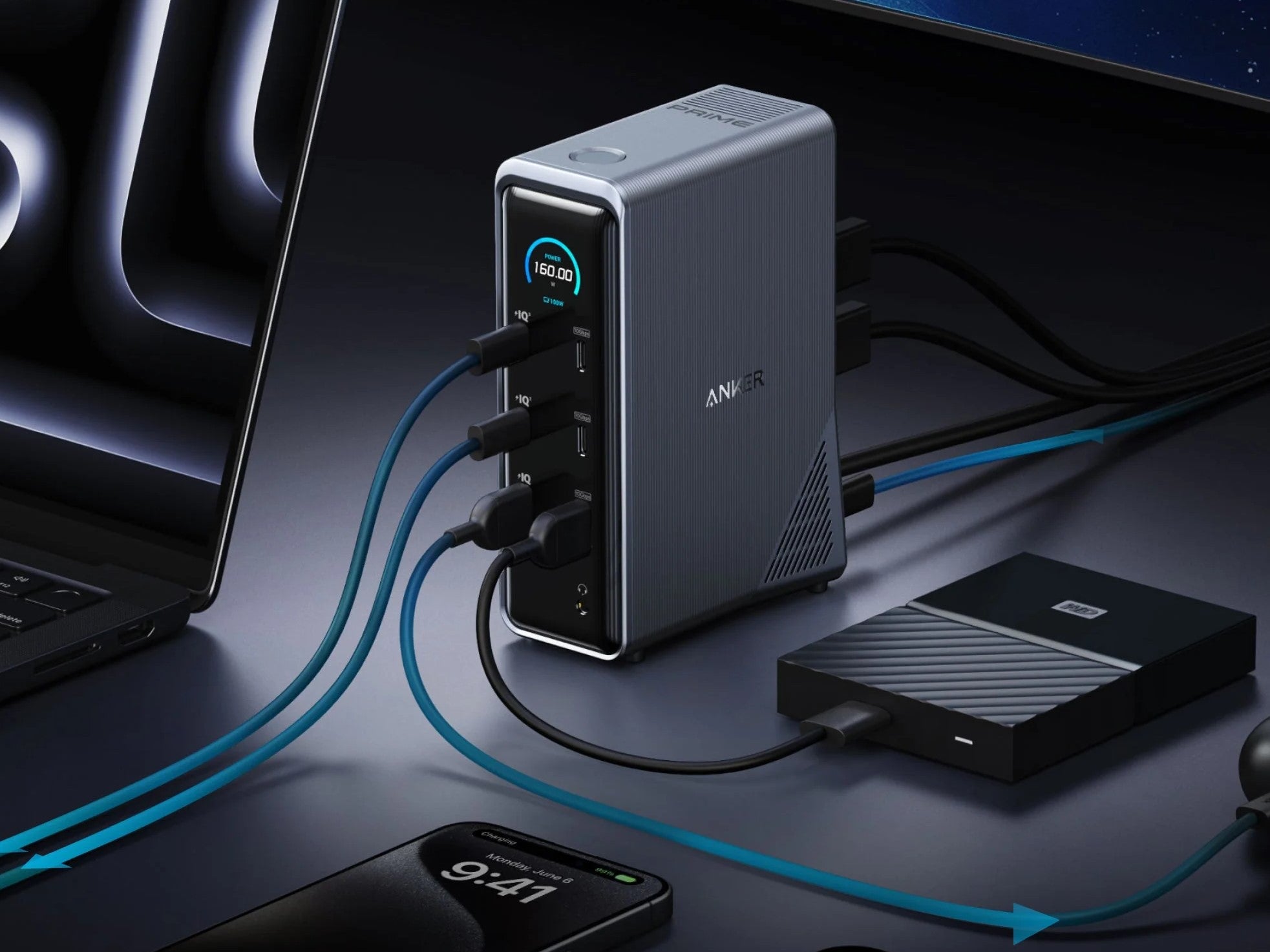 Anker Prime Charging Docking Station (14-in-1, Dual Display, 160W