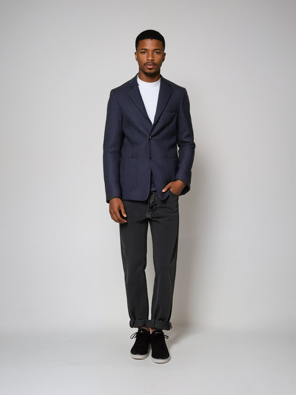 Knit Blazer—Pin Dot