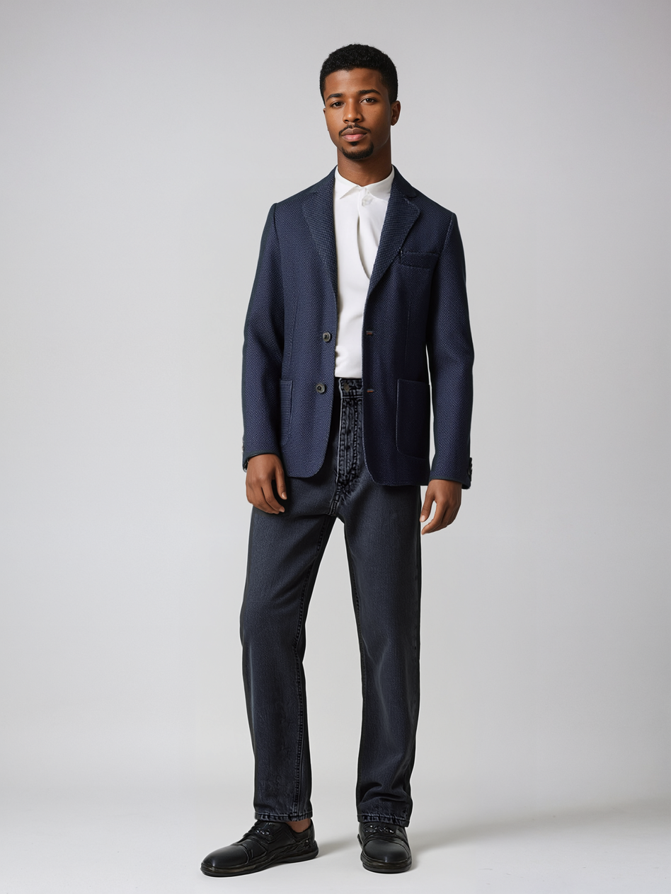 Knit Blazer—Pin Dot