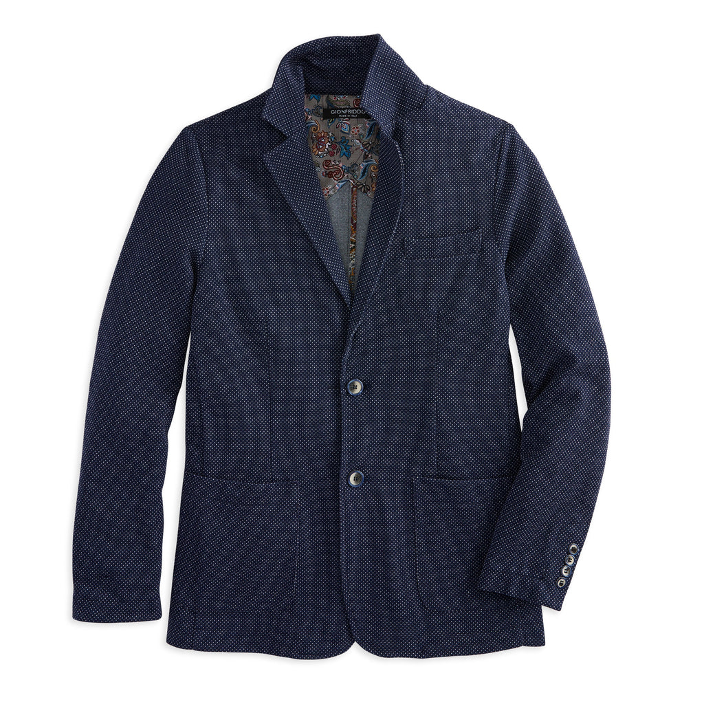 Knit Blazer—Pin Dot