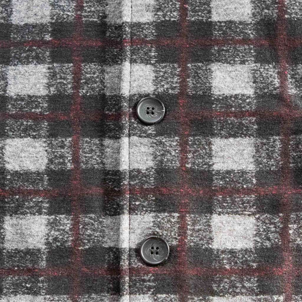Check Wool Coat—Midnight