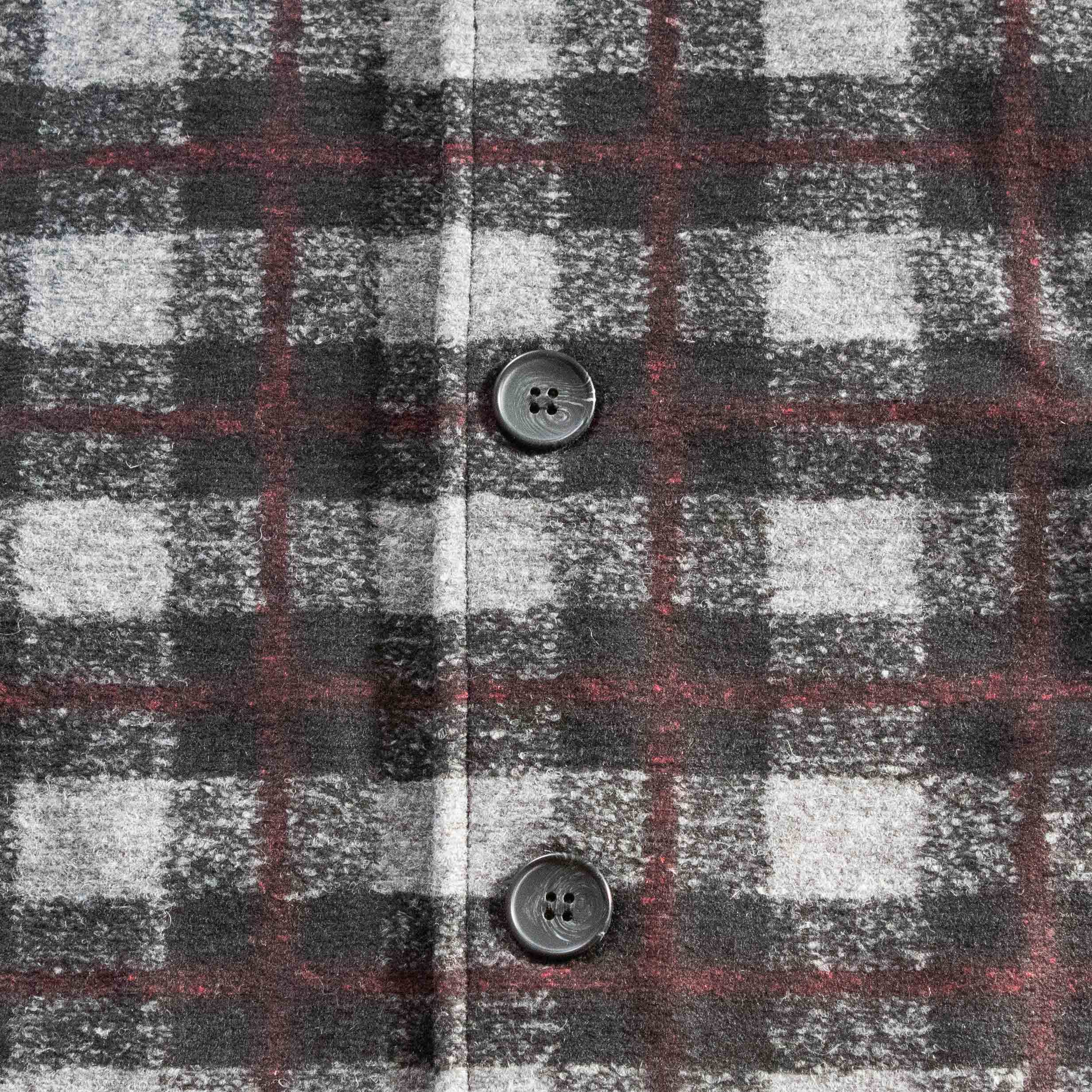 Check Wool Coat—Midnight