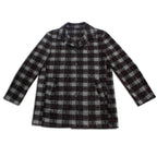 Check Wool Coat—Midnight
