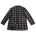 Check Wool Coat—Midnight
