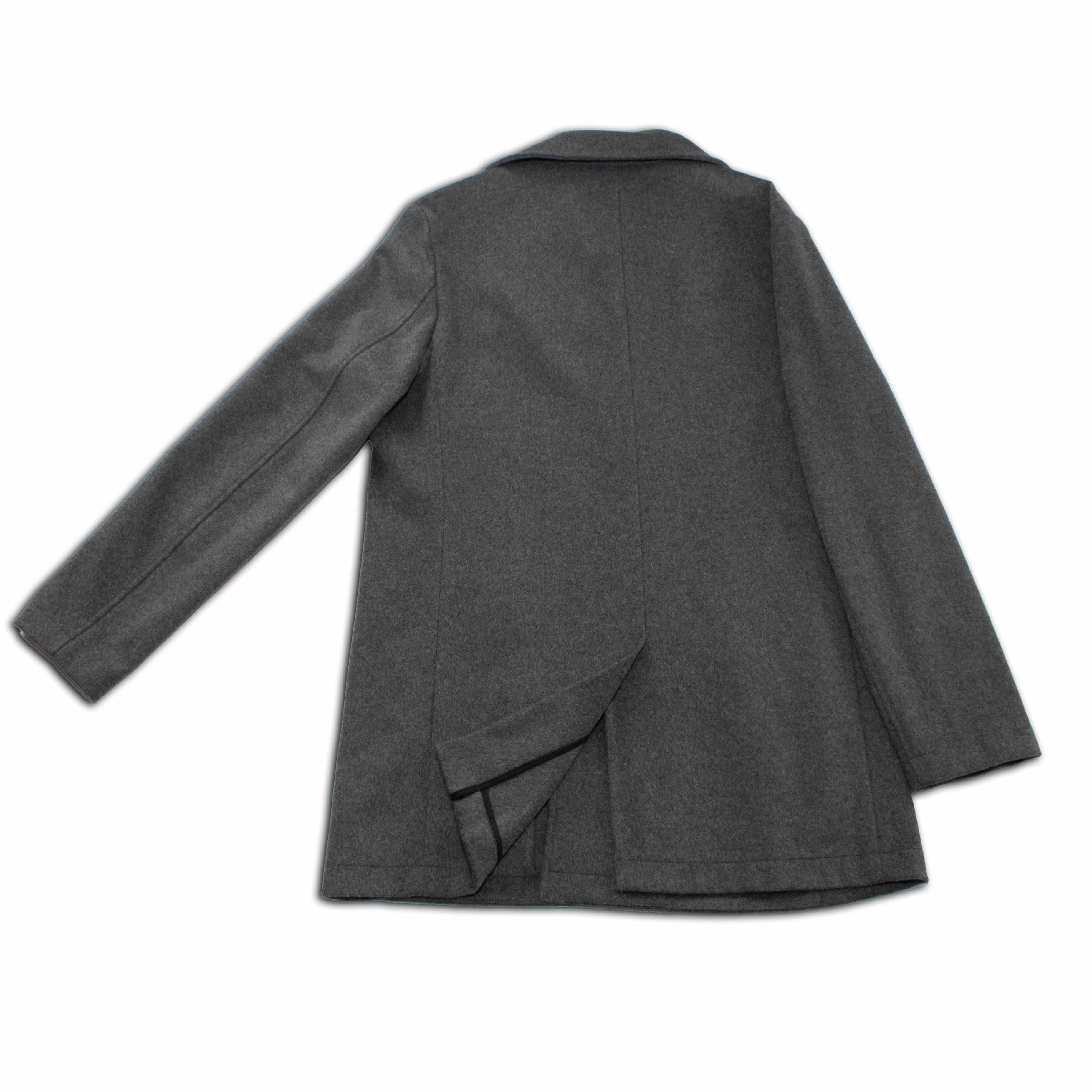 Metropolitan Dual-Layer Wool Car Coat—Grey