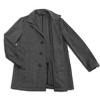 Metropolitan Dual-Layer Wool Car Coat—Grey