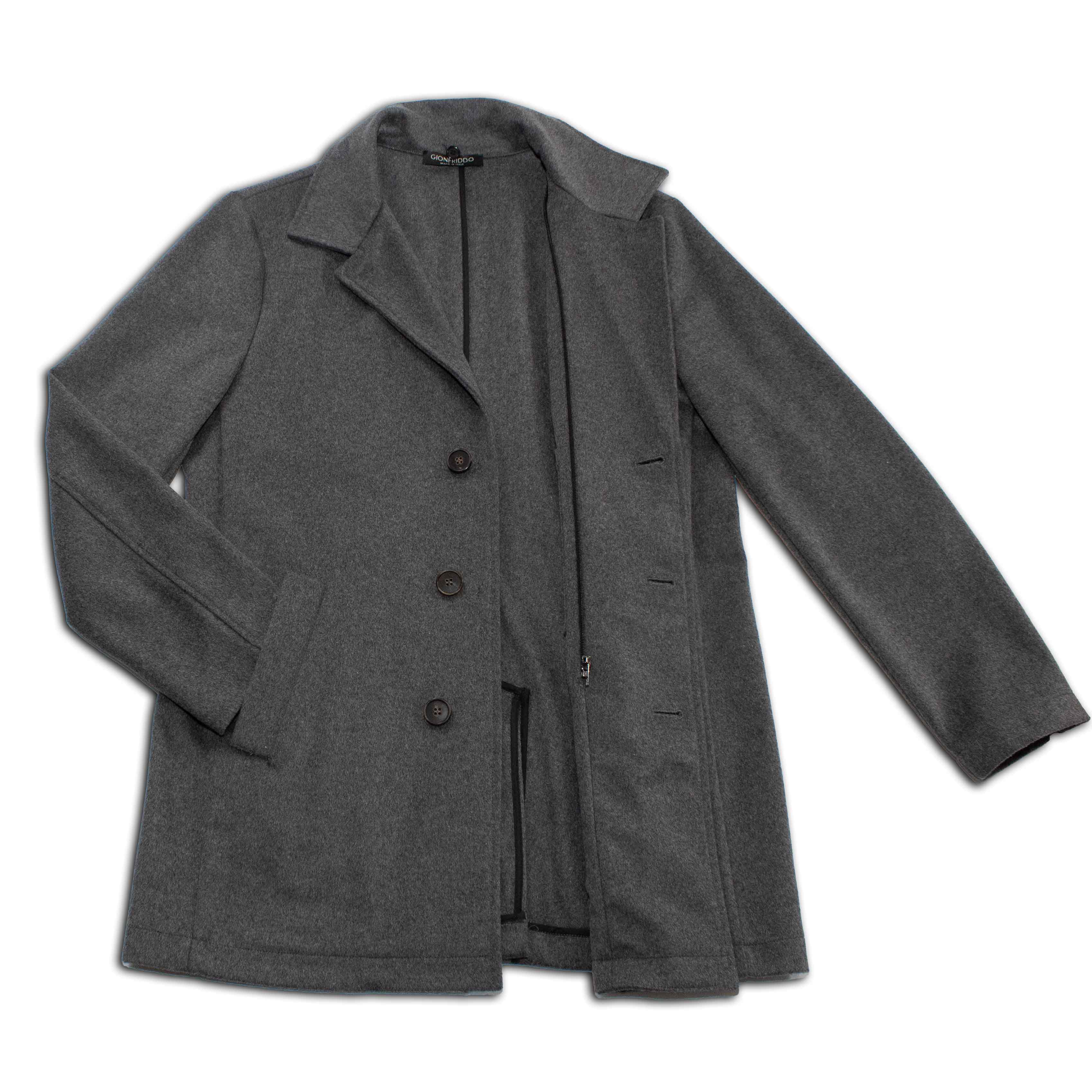 Metropolitan Dual-Layer Wool Car Coat—Grey