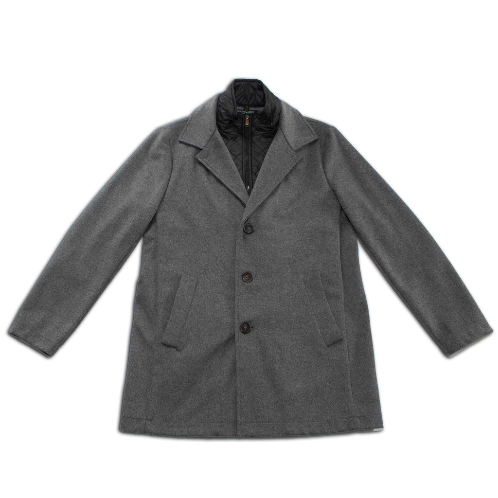 Metropolitan Dual-Layer Wool Car Coat—Grey