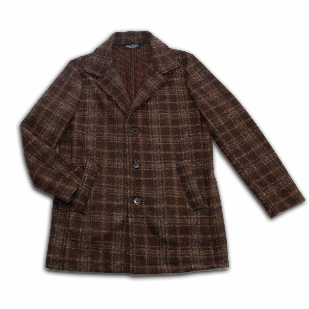 Metropolitan Dual-Layer Wool Car Coat—Chestnut