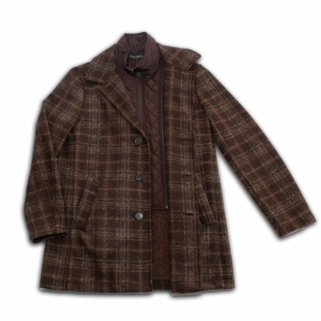 Metropolitan Dual-Layer Wool Car Coat—Chestnut