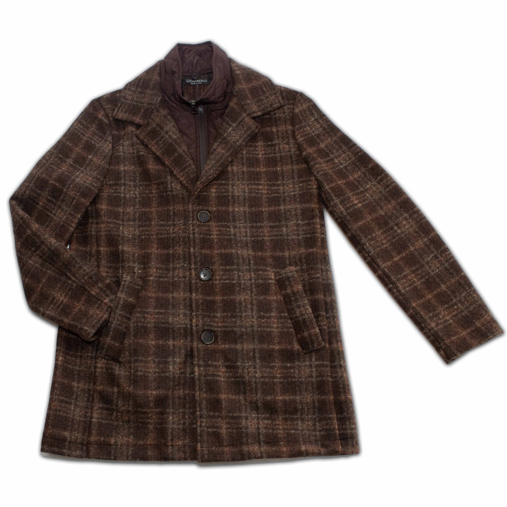 Metropolitan Dual-Layer Wool Car Coat—Chestnut