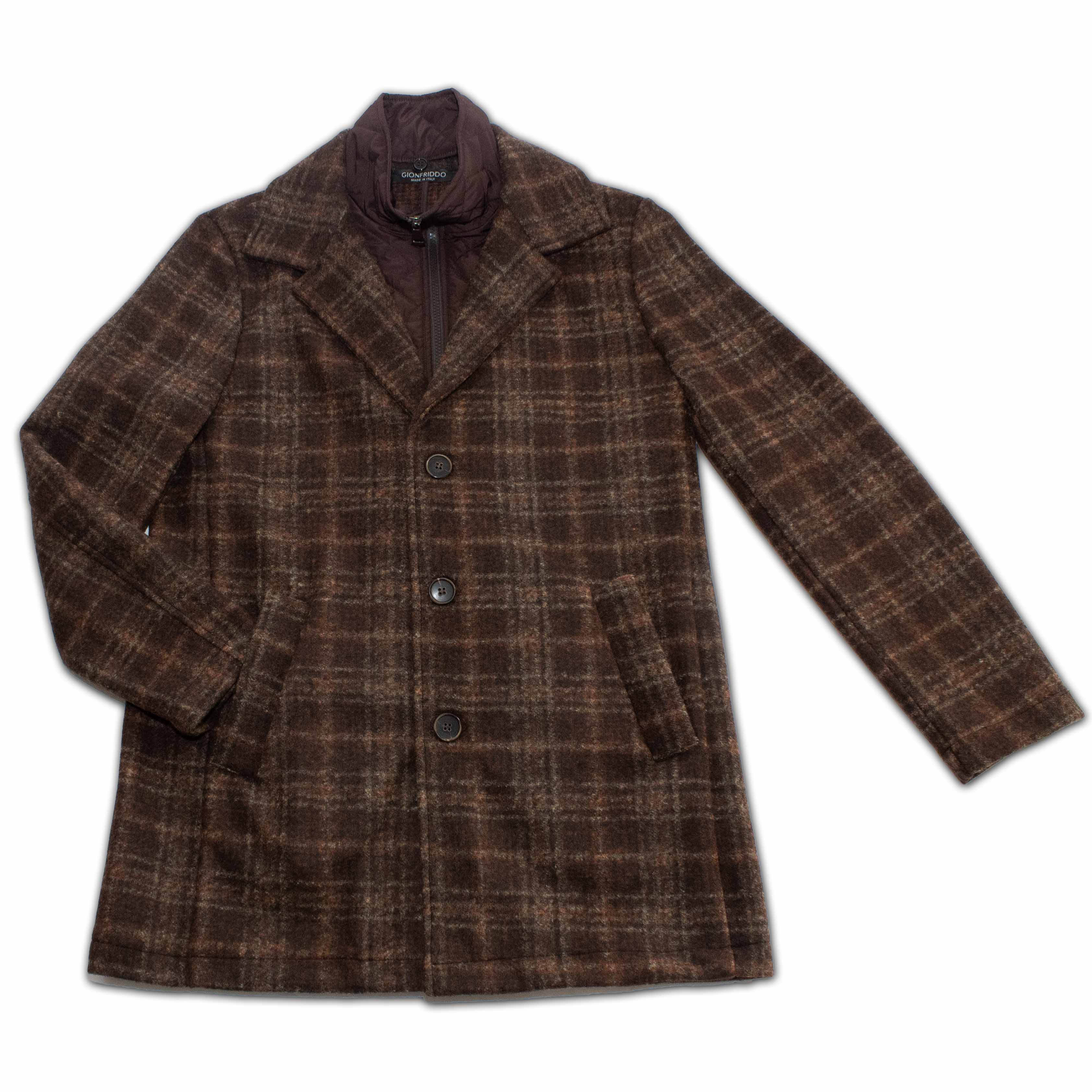 Metropolitan Dual-Layer Wool Car Coat—Chestnut
