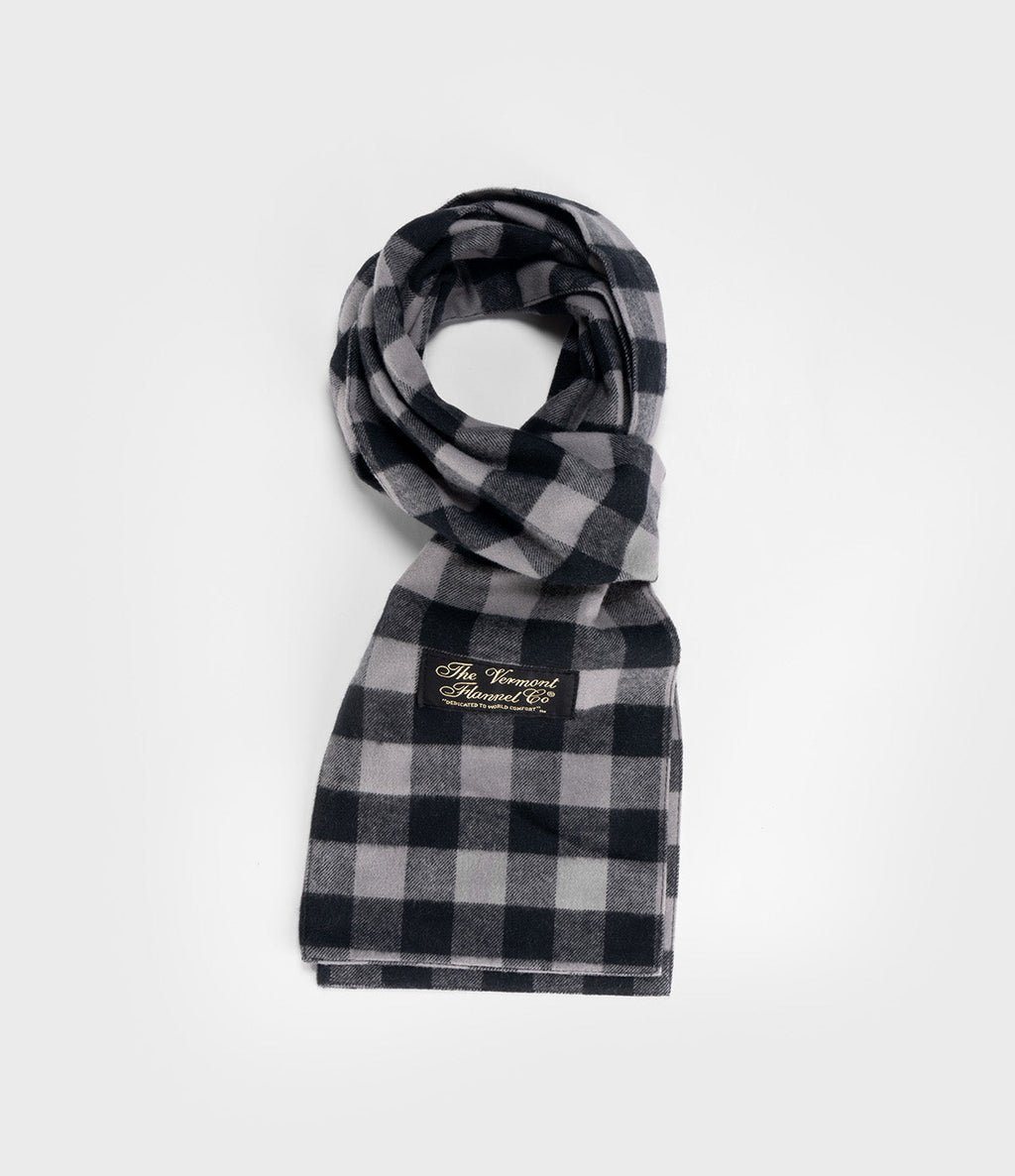 Flannel Scarf - Gray Buffalo