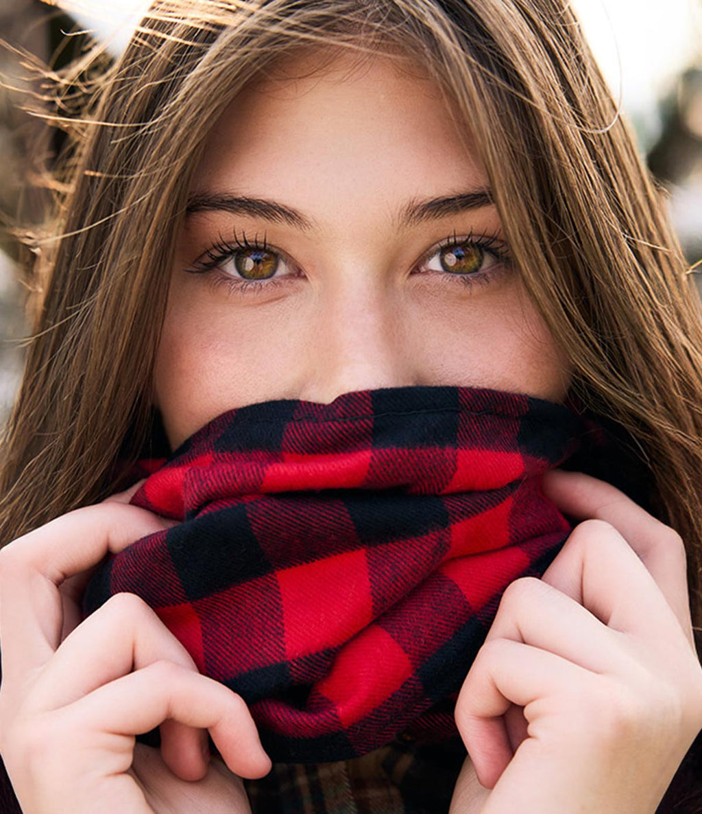 Flannel Scarf - Red Buffalo