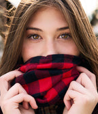 Flannel Scarf - Red Buffalo