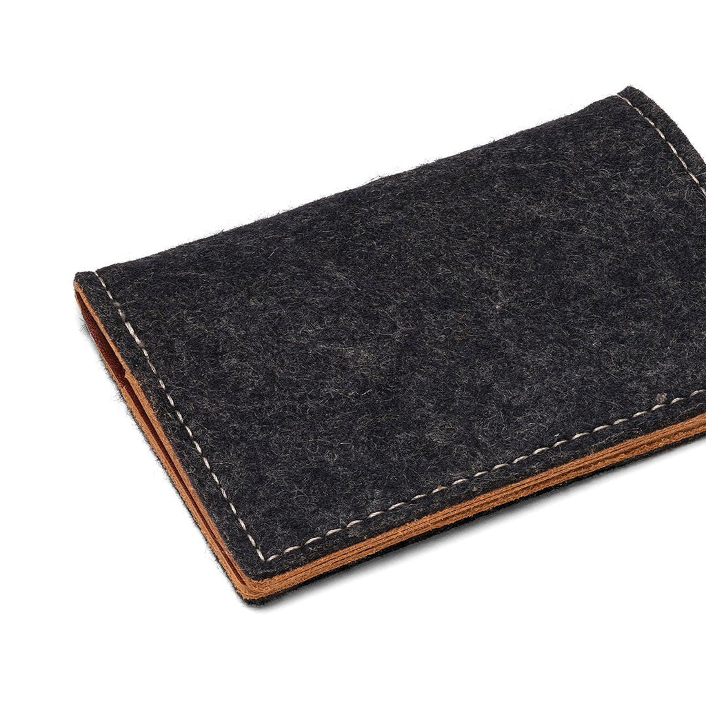 Kyrgies Felt and Leather Bifold Wallet