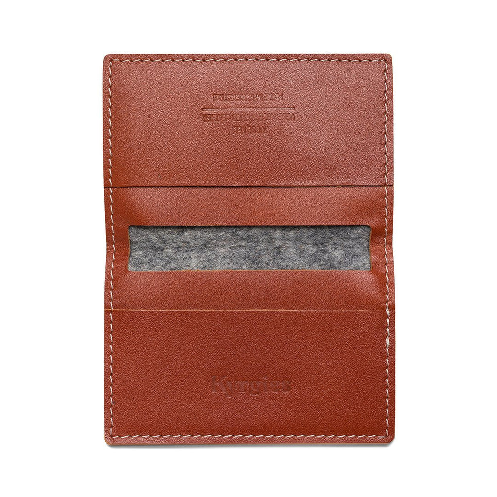 Kyrgies Felt and Leather Bifold Wallet