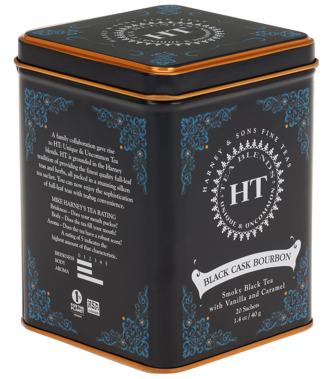Black Cask Bourbon, HT Tin of 20 Sachets
