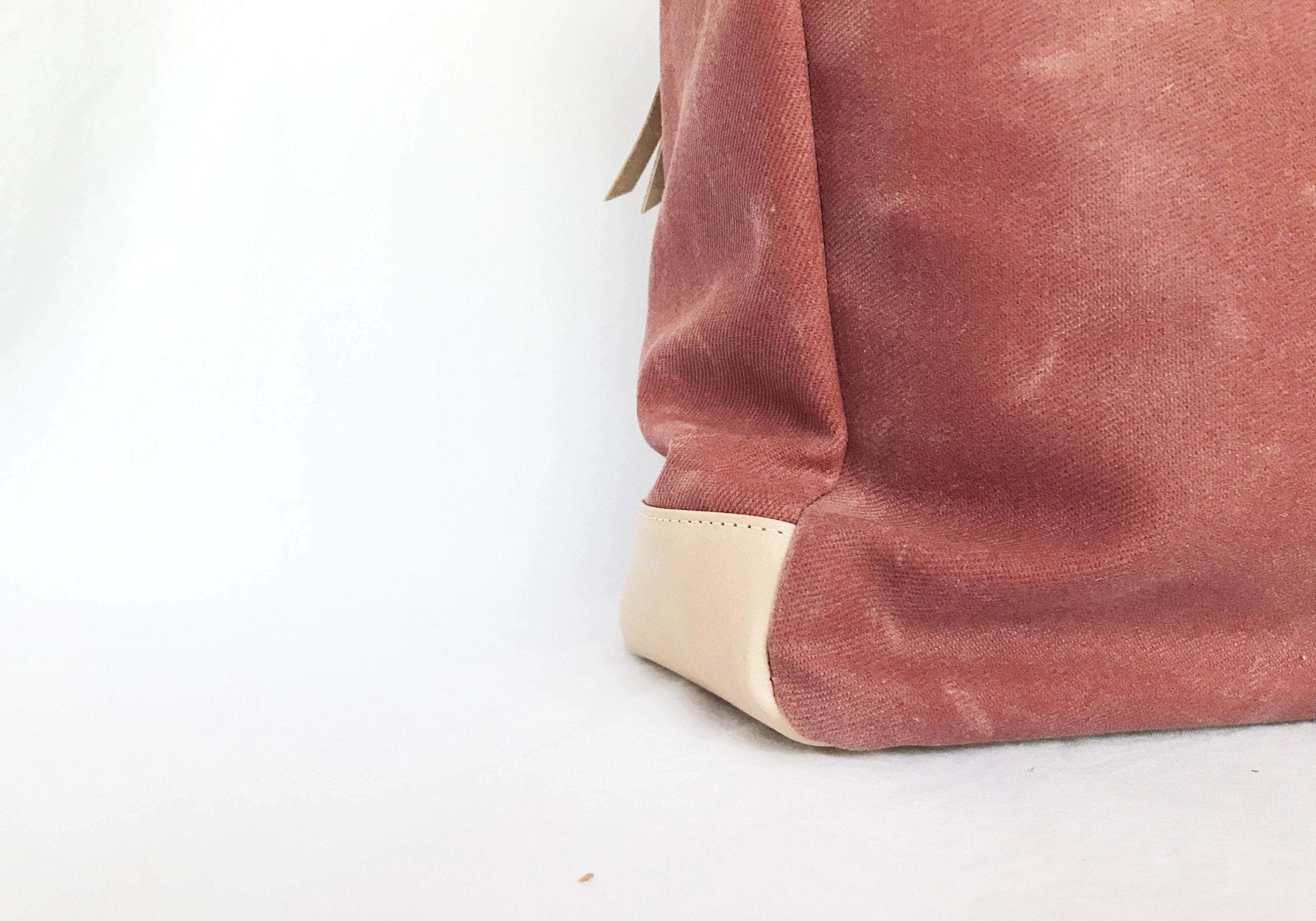 Mauve Waxed Canvas Tote Bag - The Rebel Gal