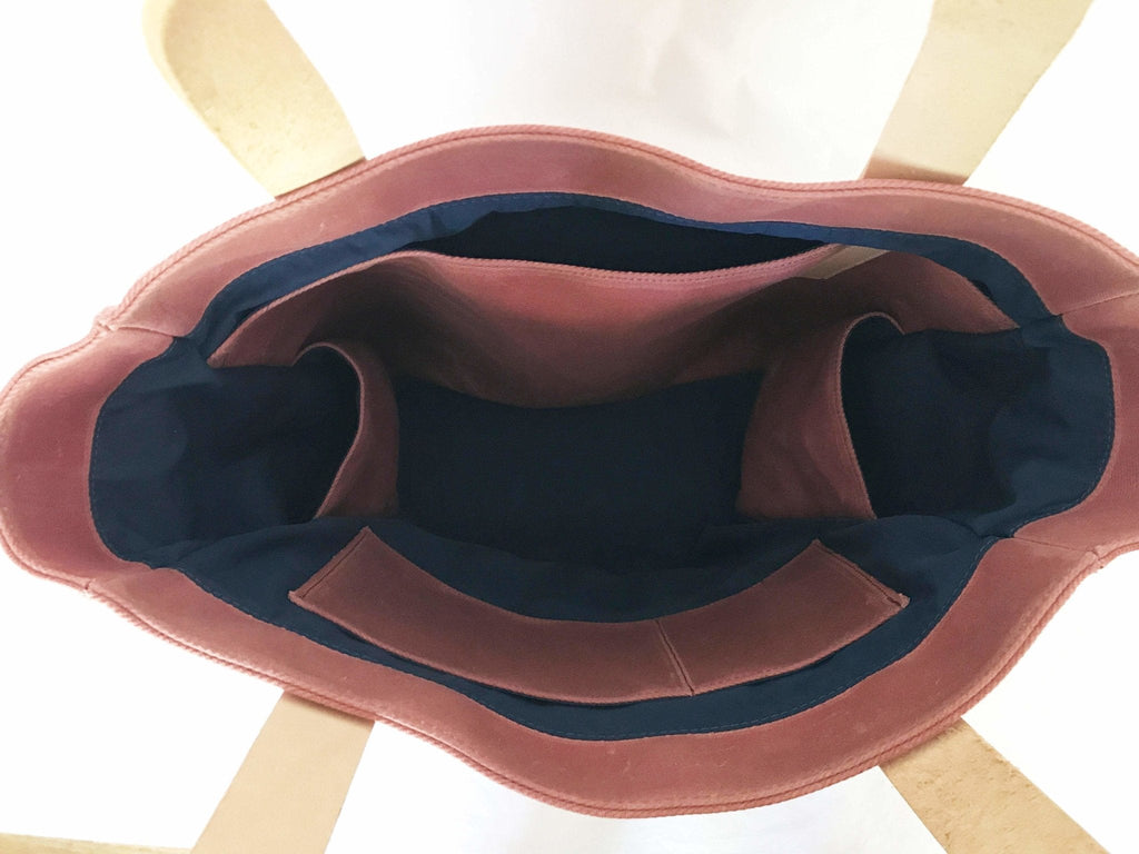 Mauve Waxed Canvas Tote Bag - The Rebel Gal