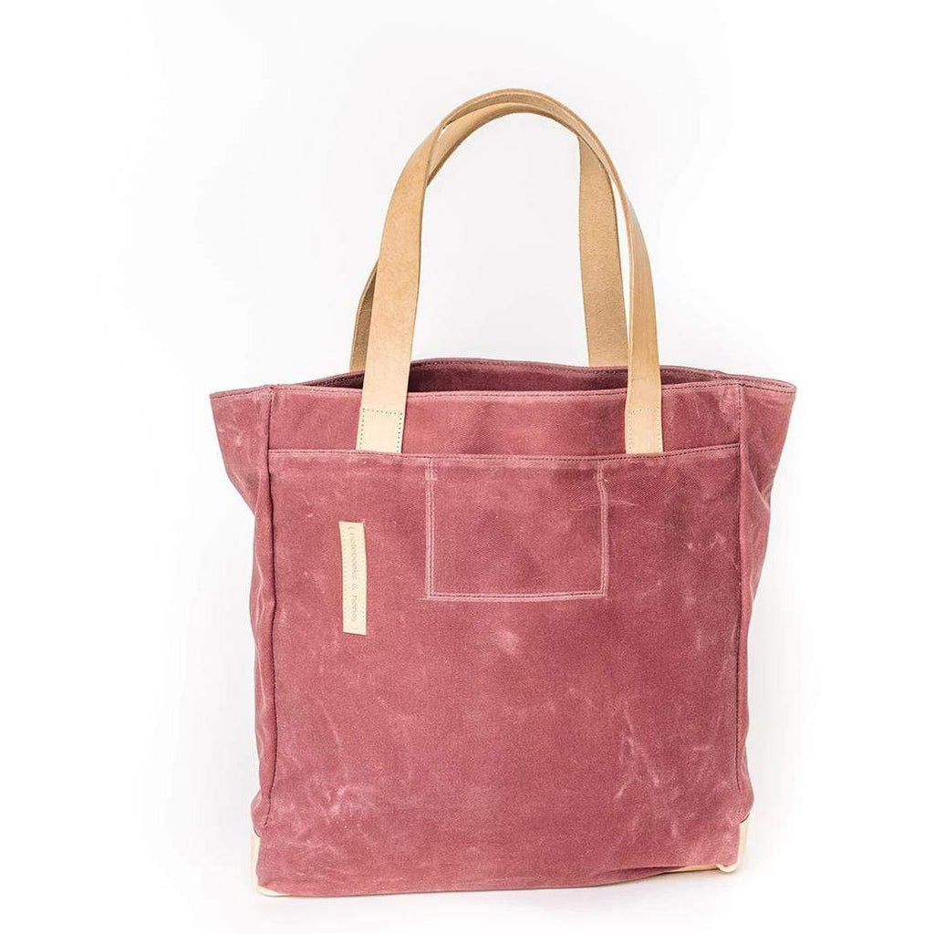 Mauve Waxed Canvas Tote Bag - The Rebel Gal
