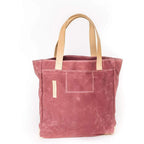 Mauve Waxed Canvas Tote Bag - The Rebel Gal