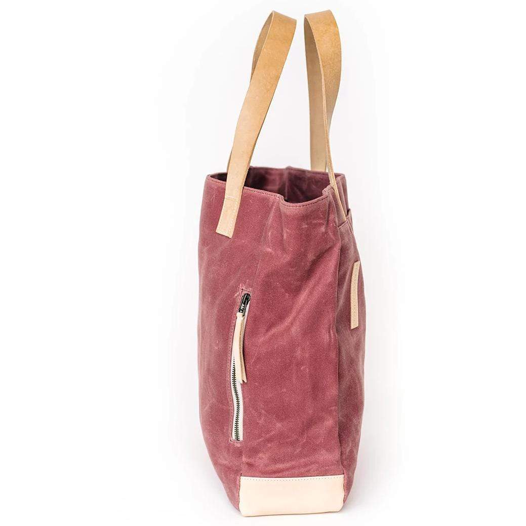 Mauve Waxed Canvas Tote Bag - The Rebel Gal