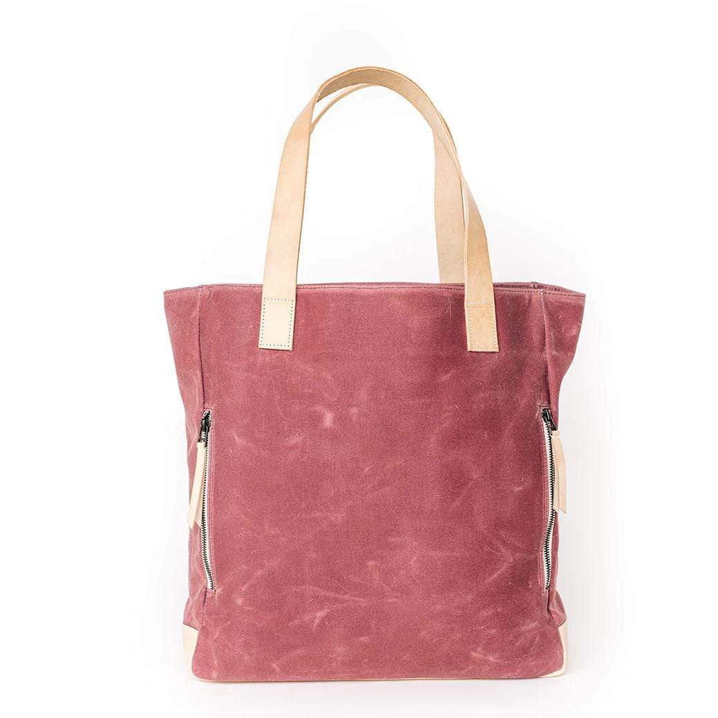 Mauve Waxed Canvas Tote Bag - The Rebel Gal