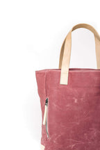 Mauve Waxed Canvas Tote Bag - The Rebel Gal